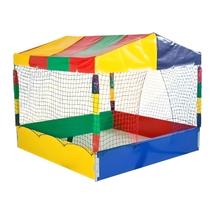 Piscina de Bolinhas Quadrada 1,50m Casinha Barraquinha Infantil Colorida