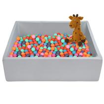 Piscina de Bolinhas TRENDBOX Extra Grande em Espuma 120x120x35cm Cinza Claro