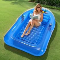 Piscina de bronzeamento inflável Float MoKo com barra de gelo e porta-copos Piscina de bronzeamento inflável Float MoKo com barra de gelo e porta-copos