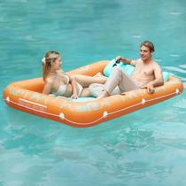 Piscina de bronzeamento inflável Sunrio para adultos com porta-travesseiros e copos