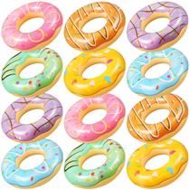 Piscina de donuts infláveis aberta, pacote com 12, flutuadores de 83 cm, variados Piscina de donuts infláveis aberta, pacote com 12, flutuadores de 83 cm, variados