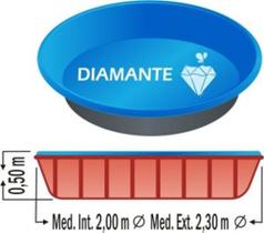 Piscina de fibra infantil modelo diamante 2 x 0 - CRISTAL FIBER