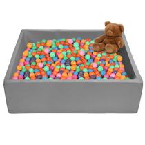 Piscina de Pelotas TRENDBOX 120x120x35 cm de Espuma Gris Oscuro