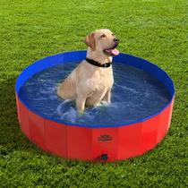 Piscina de plástico portátil PETMAKER para cães com 120 cm de diâmetro Piscina de plástico portátil PETMAKER para cães com 120 cm de diâmetro