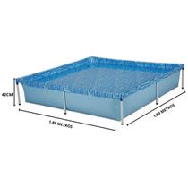 Piscina de plástico reforçada 1000 litros para criança e adulto de fácil montagem + kit reparo + Brinquedo lança água