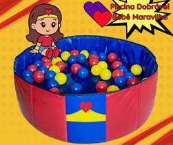 Piscina dobravel bolinha alegria cesto de diversão com 200 bolinhas Piscina dobravel bolinha alegria cesto de diversão com 200 bolinhas