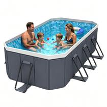 Piscina Dobrável Jessie para Crianças e Adultos, Não Inflável, Estrutura Externa, Azul, Suporte Reforçado, para Quintal, Jardim e Cães (118,11 pol) Piscina Dobrável Jessie para Crianças e Adultos, Não Inflável, Estrutura Externa, Azul, Suporte Reforçado, para Quintal, Jardim e Cães (118,11 pol)