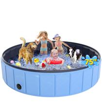 Piscina Dobrável para Cães EPN 190x41cm em PVC Rígido à Prova de Vazamentos