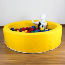 Piscina Espumada 90cm diâmetro x 30cm altura + 250 bolinhas coloridas - Brinquedos Mil