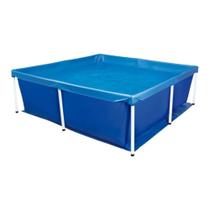 Piscina Estruturada 2000 Litros PVC 1,87m x 1,87m x 58cm Azul MOR - 1004