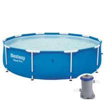 Piscina Estruturada Bestway 56677 Steel Pro 4678L Com Filtro Bestway 58383 2006L/H 220V