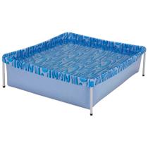 Piscina Estruturada Montável Infantil em PVC 400L Azul MOR