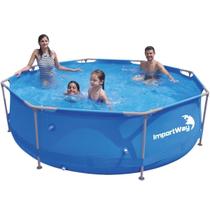 Piscina Estruturada Redonda 5200 Litros 3m x 76cm Azul Importway Iwpbe5200