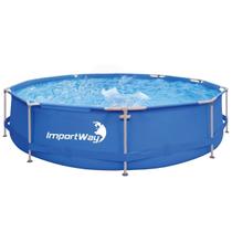 Piscina Estruturada Redonda 6800 Litros 3.6m x 76cm Azul Importway Iwpi002