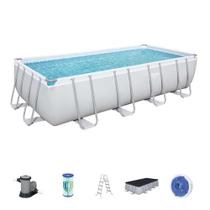 Piscina Estrutural 14812 Litros Capa Escada Filtro 110V/220V Bestway