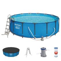 Piscina Estrutural 16.015 Litros Filtro + Capa + Escada Bestway