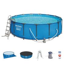 Piscina Estrutural 16.015 Litros Filtro + Capa + Escada + Forro Bestway