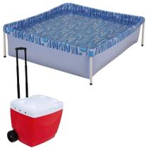 Piscina Estrutural 400 Litros Mor + Cooler 42L Vermelho Piscina Estrutural 400 Litros Mor + Cooler 42L Vermelho