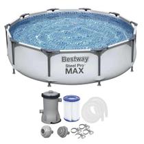 Piscina Estrutural 4678L Bestway Steel Pro MAX 3,05m x 76cm + Filtro 127V e Acessorios