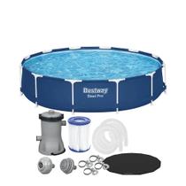 Piscina Estrutural 6.473L + Filtro + Capa - Bestway Piscina Estrutural 6.473L + Filtro + Capa - Bestway