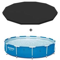 Piscina Estrutural 6.473L + Filtro + Capa + Kit Reparo - Bestway Piscina Estrutural 6.473L + Filtro + Capa + Kit Reparo - Bestway