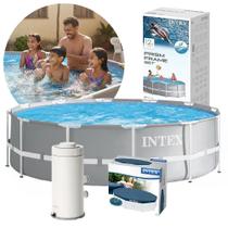 Piscina Estrutural 6.503 Litros Armação Prism + Capa + Filtro - Intex