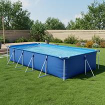 Piscina Estrutural 7600 Litros Mor Azul Infantil Crianças Verao Grande Retangular