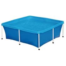 Piscina Estrutural c/ Lona em PVC Azul 2000 Litros - Mor Piscina Estrutural c/ Lona em PVC Azul 2000 Litros - Mor