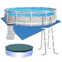 Piscina Estrutural Circular Clearview Completa 12.706 Litros 220v Intex