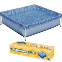 Piscina Estrutural de Lona Azul 400 Litros Mor Piscina Estrutural de Lona Azul 400 Litros Mor