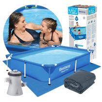 Piscina Estrutural Infantil 1.200 Litros Splash Juniors com Capa Bomba e Forro Bestway