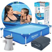 Piscina Estrutural Infantil 1.200 Litros Splash Juniors com Capa e Bomba Bestway Piscina Estrutural Infantil 1.200 Litros Splash Juniors com Capa e Bomba Bestway