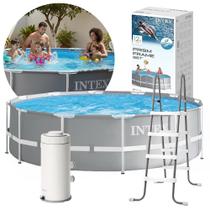 Piscina Estrutural Prism 8.592 Litros Bomba Filtro e escada - Intex