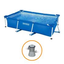 Piscina Estrutural Retangular 2.282 Litros Com Filtro Intex Piscina Estrutural Retangular 2.282 Litros Com Filtro Intex