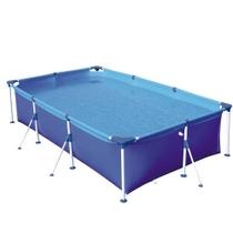 Piscina Estrutural Retangular Premium 3700 Litros 3,02x1,74x0,70m PVC Azul 001023 MOR