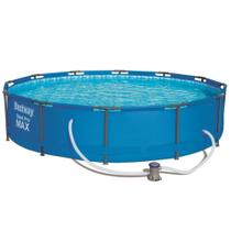 Piscina Estrutural Steel Pro Max com Filtro 330Gl 366x76cm Azul Piscina Estrutural Steel Pro Max com Filtro 330Gl 366x76cm Azul