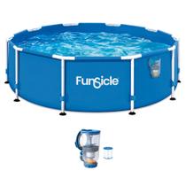 Piscina Funsicle Redonda 305x76cm com Bomba, Filtro e Remendo Piscina Funsicle Redonda 305x76cm com Bomba, Filtro e Remendo