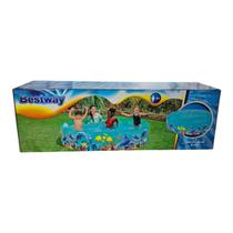 Piscina Grande Semirrigida Figura Peixe 2074L Diversão Verão