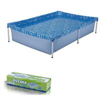 Piscina Infantil 1000 Litros Lona Retangular Estrutural - Mor