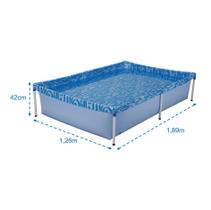 Piscina Infantil 1000 Litros Lona Retangular Estrutural - Mor