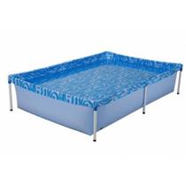 Piscina Infantil 1000 Litros Mor Retangular Em PVC Azul