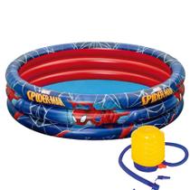 Piscina Infantil 130 a 200 Litros Homem Aranha Princesas Rosa Azul Verde Criança Bebe Menina Menino Com Inflador