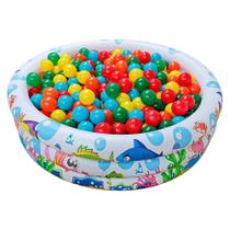 Piscina Infantil 180 Litros Fundo Do Mar + 100 Bolinhas