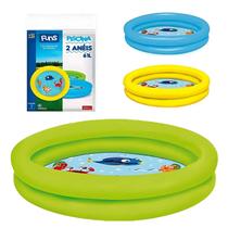 Piscina Infantil 2 Anéis Infláveis Animais Marinhos 61litros Piscina Infantil 2 Anéis Infláveis Animais Marinhos 61litros