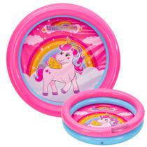 Piscina Infantil 21 Litros 60Cm Diâmetro Unicornio Para Box Bebê Dm Splash Piscina Infantil 21 Litros 60Cm Diâmetro Unicornio Para Box Bebê Dm Splash