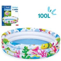 Piscina Infantil 3 Anéis 180L Inflável Para Bolinhas e Água - Well Kids