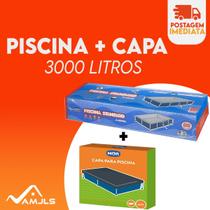 Piscina Infantil 3000 Litros Retangular + Capa - Mor