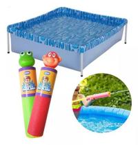 Piscina Infantil 400 Litros Mor + 2 Lança Agua Bichinhos