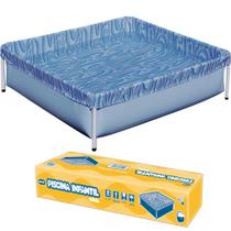 Piscina Infantil 400 litros PVC Quadrada Estrutural Mor Piscina Infantil 400 litros PVC Quadrada Estrutural Mor