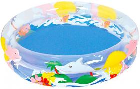 Piscina Infantil 74 Litros Inflavel Estampa Divertida Mar 91x20